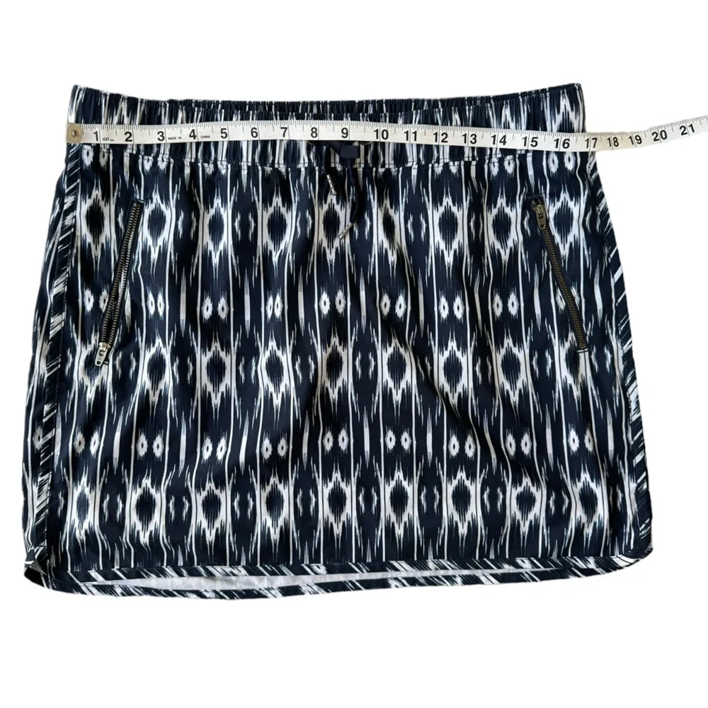 Athleta Womens Reflection Stretch Skirt with Drawstring Waist‎ Geometric Print L